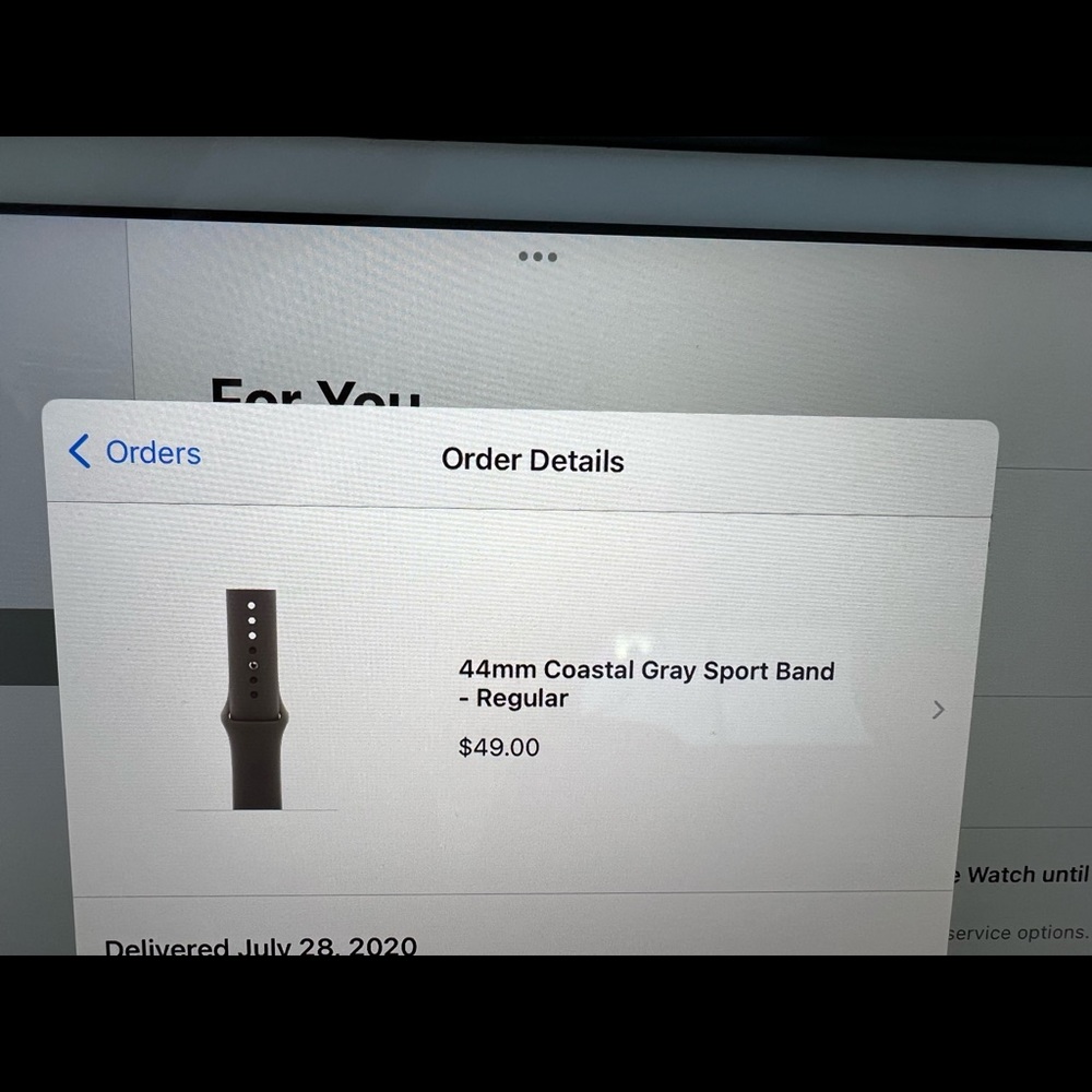 Apple Watch 44mm Coastal Gray Sport Band